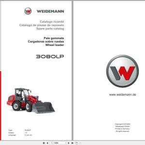 Weidemann Wheel Loader 3080LP RL50LP Spare Parts Catalog 07.2022 IT ES EN (1)