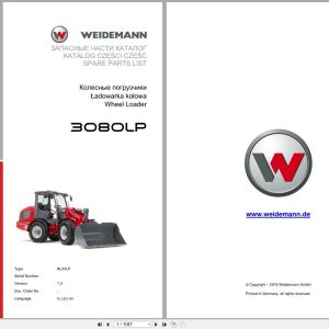 Weidemann Wheel Loader 3080LP RL50LP Spare Parts List 2016 RU PL EN (1)