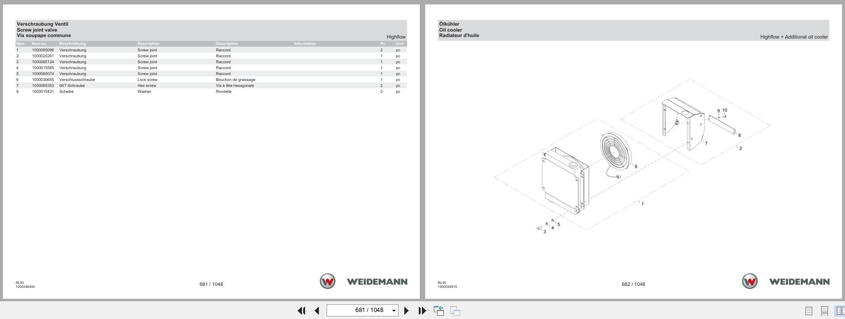 Weidemann Wheel Loader 3080LP Stage V RL50 Spare Parts Catalog 07.2025 DE EN FR (3)