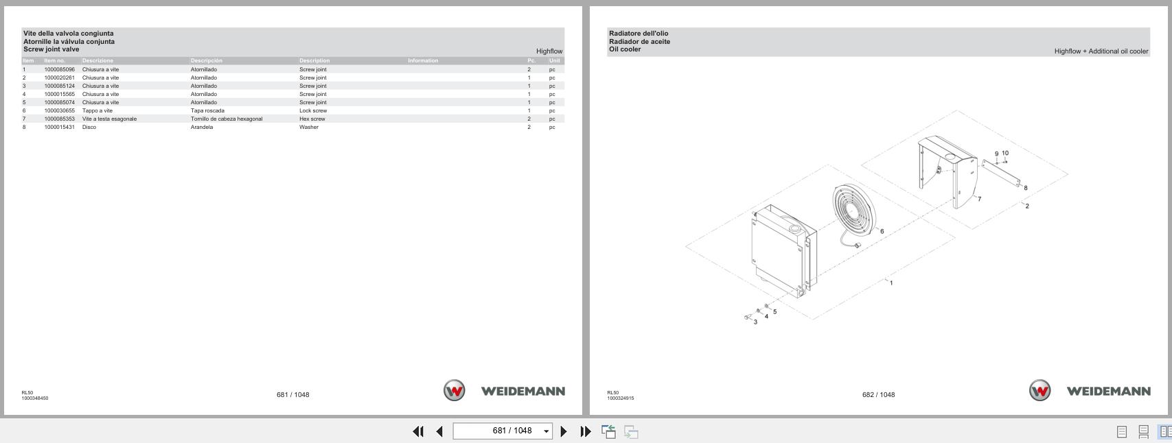 Weidemann Wheel Loader 3080LP Stage V RL50 Spare Parts Catalog 07.2025 IT ES EN (3)