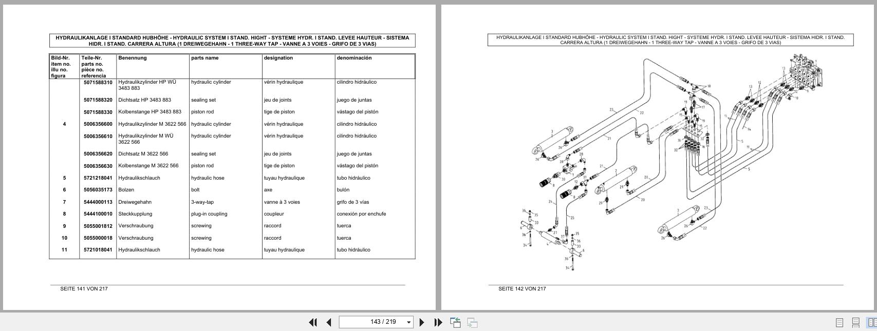 Weidemann Wheel Loader 3110 D P Spare Parts List 5056311005 2005 EN DE FR ES (3)