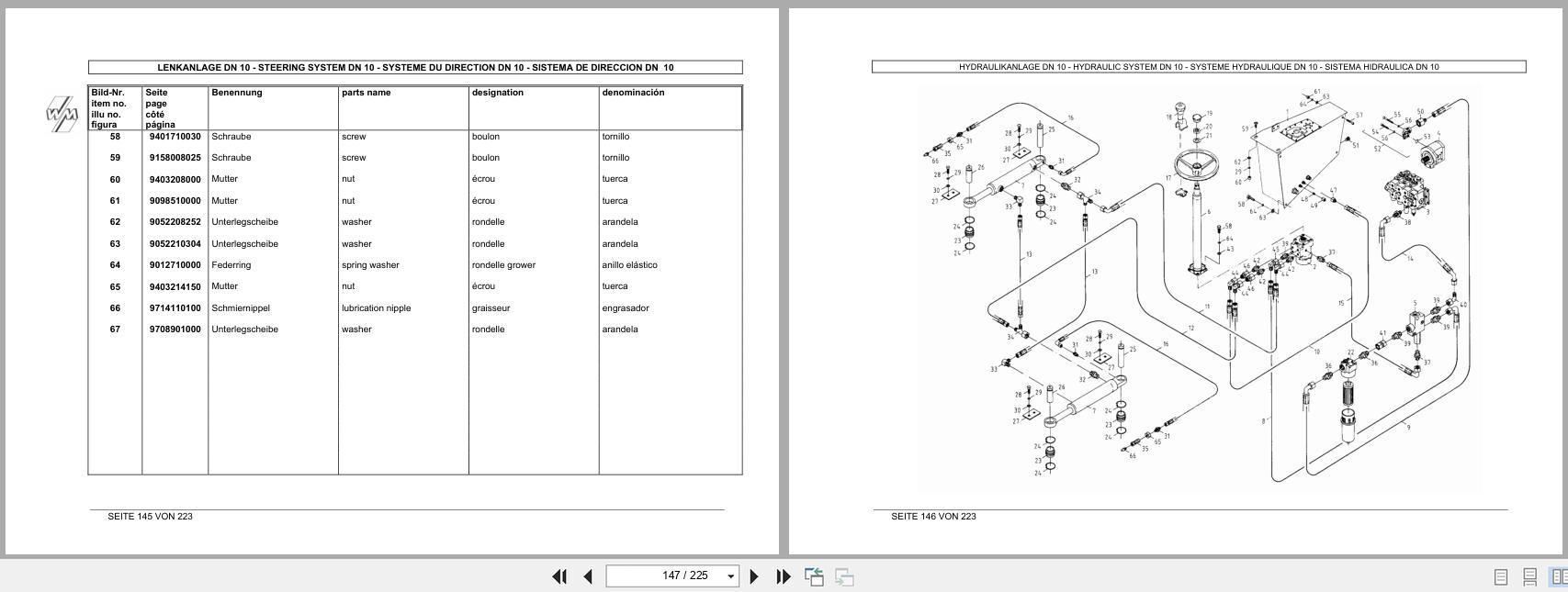 Weidemann Wheel Loader 4002 D P Spare Parts List 5056400205 2003 EN DE FR ES (3)