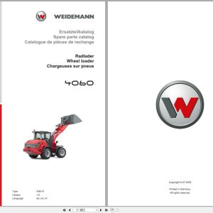 Weidemann Wheel Loader 4060 A06 01 Spare Parts Catalog 07.2025 DE EN FR (1)