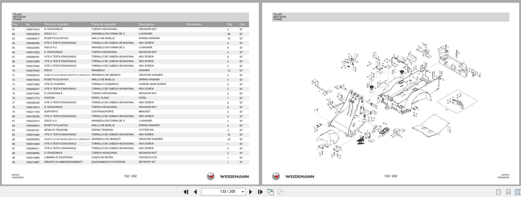 Weidemann Wheel Loader 4070CX80 4070CX Spare Parts List 2014 IT ES EN (3)