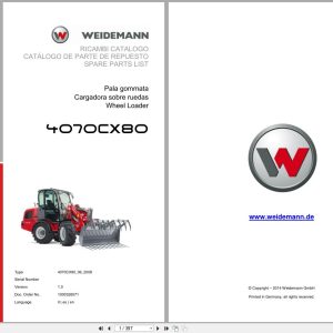 Weidemann Wheel Loader 4070CX80 Spare Parts List 1000326071 2016 IT ES EN (1)