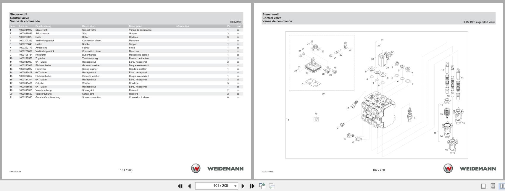 Weidemann Wheel Loader 4070CX80LP Spare Parts Catalog 01.2023 DE EN FR (2)