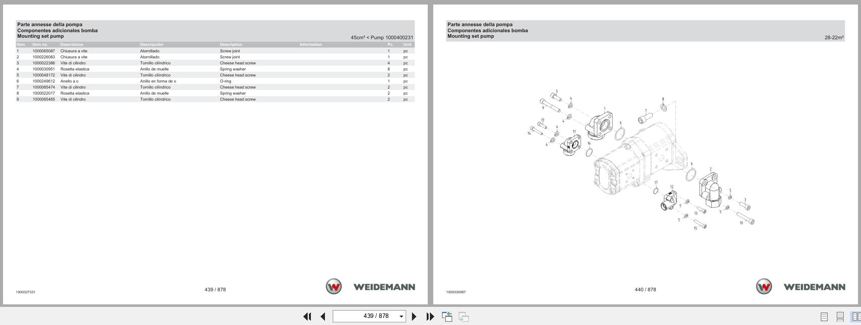 Weidemann Wheel Loader 4080 Basic Line Spare Parts Catalog 03.2025 IT ES EN (2)