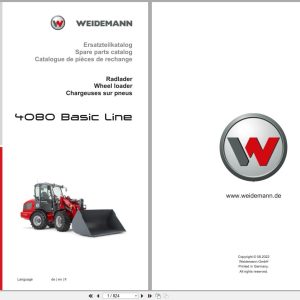 Weidemann Wheel Loader 4080 Basic Line Spare Parts Catalog 08.2022 DE EN FR (1)