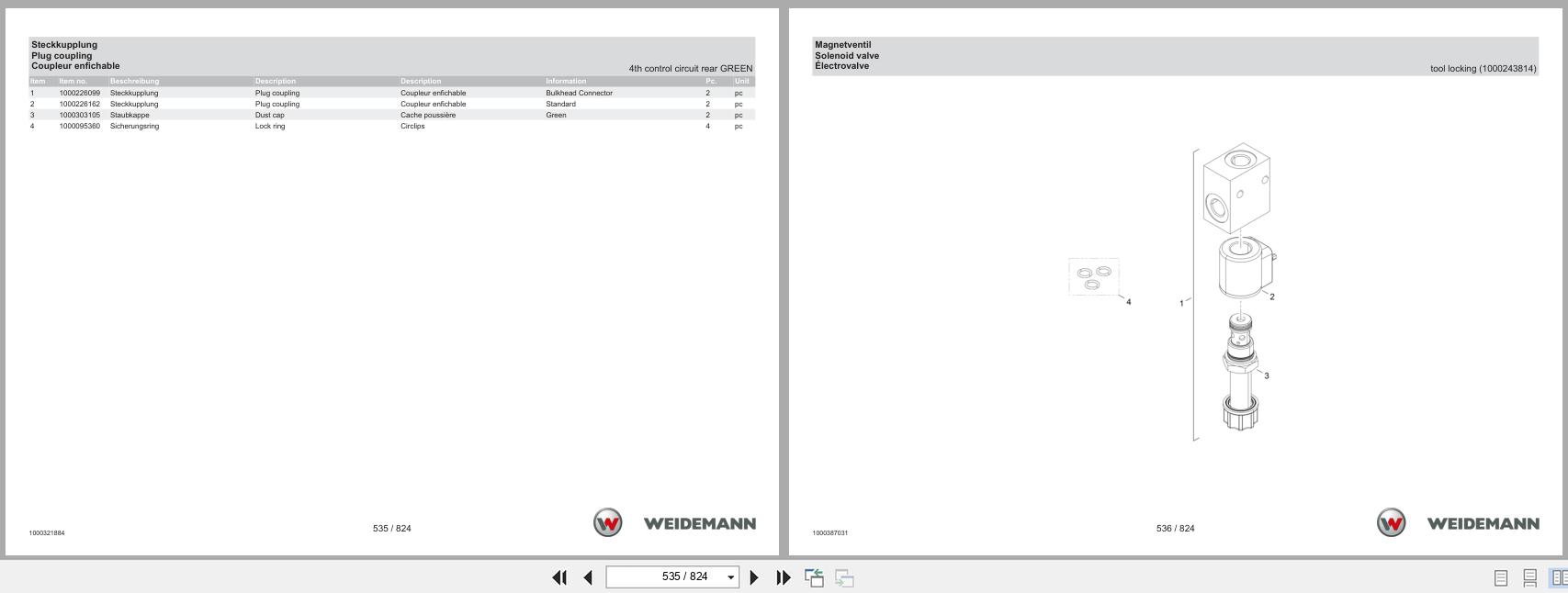 Weidemann Wheel Loader 4080 Basic Line Spare Parts Catalog 08.2022 DE EN FR (3)