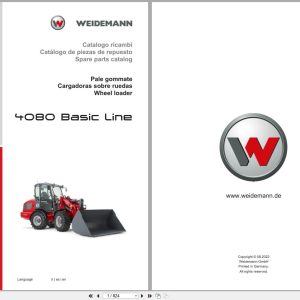Weidemann Wheel Loader 4080 Basic Line Spare Parts Catalog 08.2022 IT ES EN (1)
