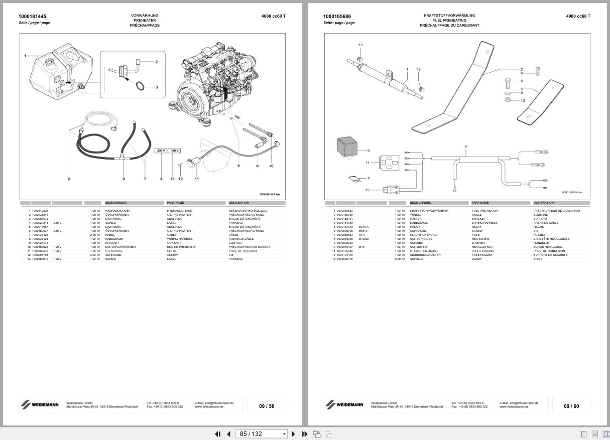 Weidemann Wheel Loader 4080 CC60T 346 11 Spare Parts List 1000189292 2008 EN DE FR (3)