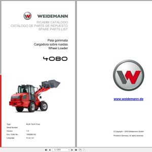 Weidemann Wheel Loader 4080 RL60 Tier IV Final Spare Parts List 1000360102 2016 IT ES EN (1)