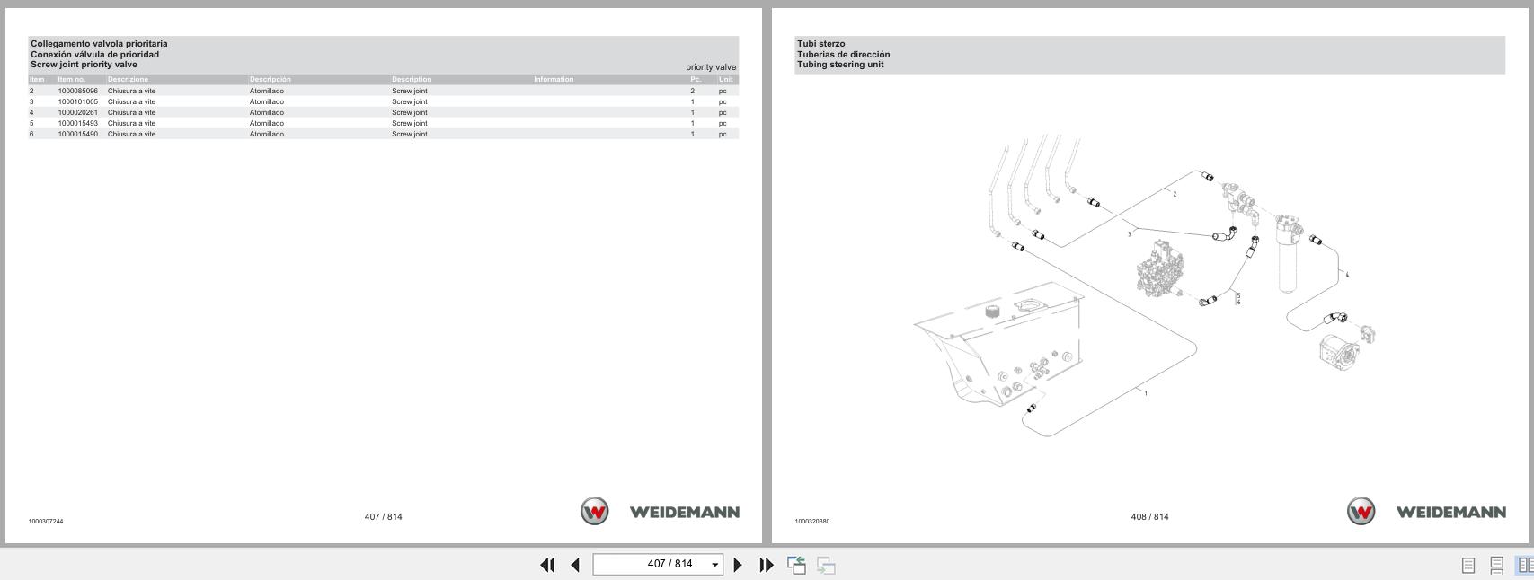 Weidemann Wheel Loader 4080 Spare Parts Catalog 03.2023 IT ES EN (2)