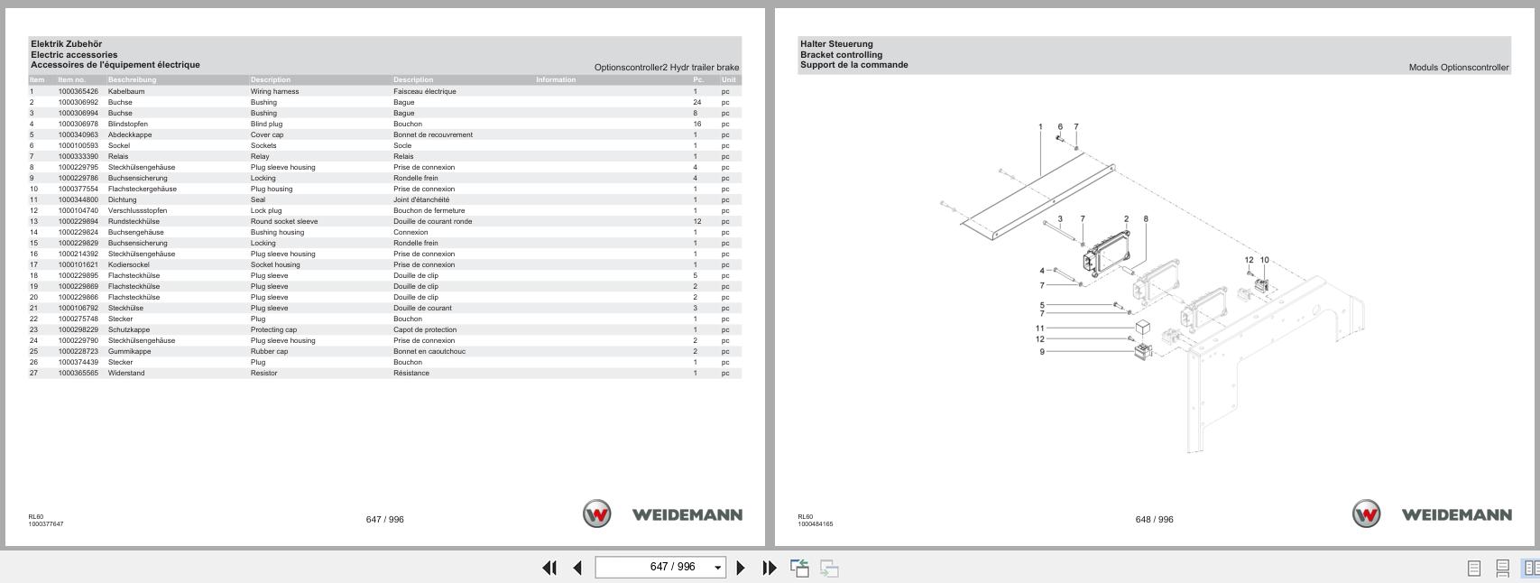 Weidemann Wheel Loader 4080 Stage V RL60 Spare Parts Catalog 07.2025 DE EN FR (3)