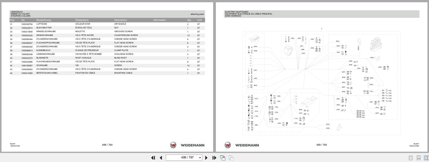 Weidemann Wheel Loader 4080 TELE RL60T Spare Parts List 1000308783 2016 DE FR EN (3)