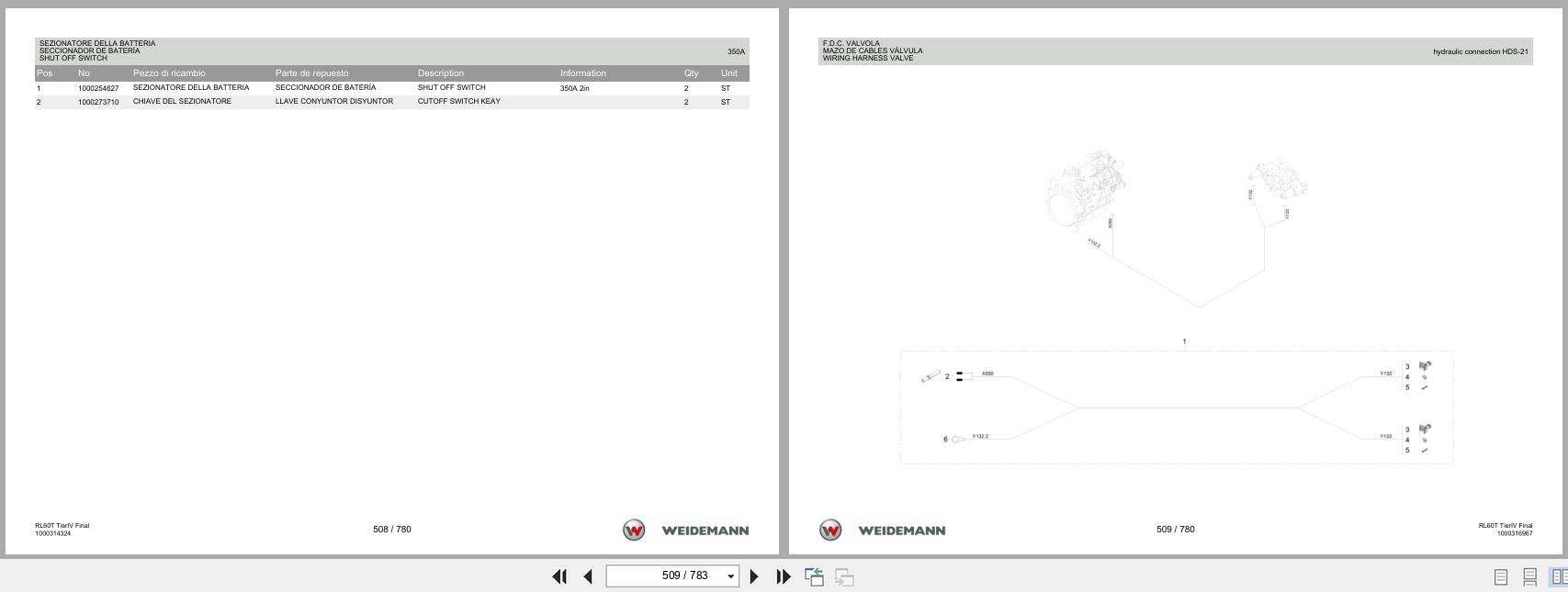 Weidemann Wheel Loader 4080 Tele RL60T Tier IV Final Spare Parts List 1000360105 2016 IT ES EN (3)