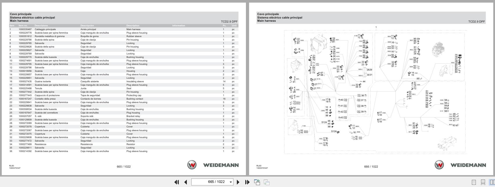 Weidemann Wheel Loader 4080LP RL60 Spare Parts Catalog 1000335535 07.2025 IT ES EN (3)
