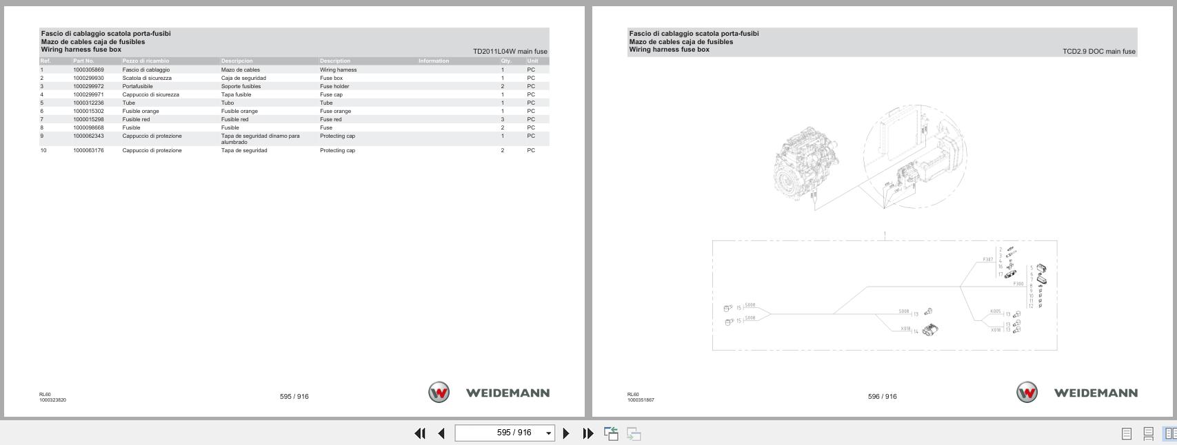 Weidemann Wheel Loader 4080LP RL60 Spare Parts List 1000335535 04.2019 IT ES EN (3)
