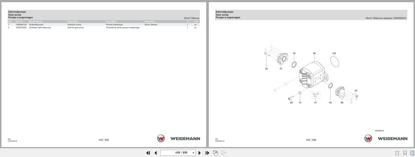 Weidemann Wheel Loader 4080LP Stage V RL60 Spare Parts Catalog 01.2023 DE EN FR (2)