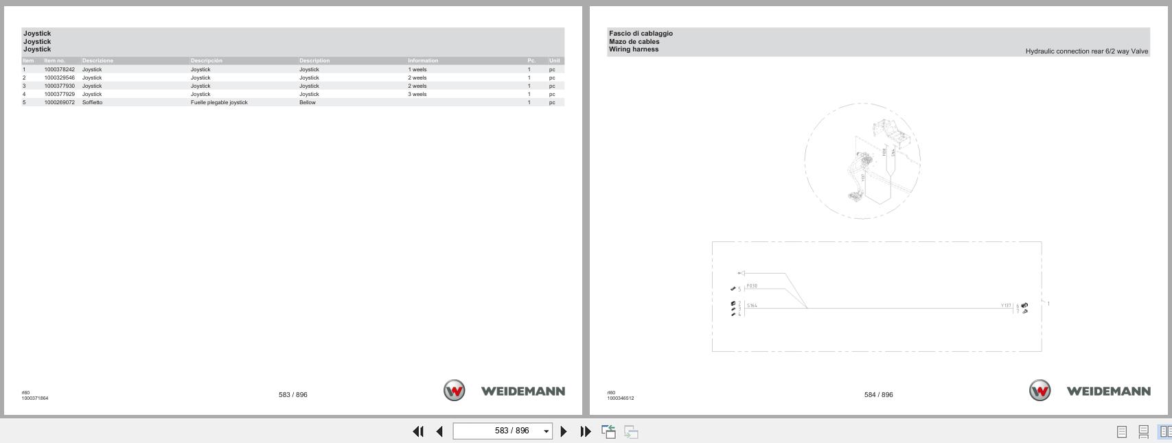 Weidemann Wheel Loader 4080LP Stage V RL60 Spare Parts Catalog 01.2023 IT ES EN (3)
