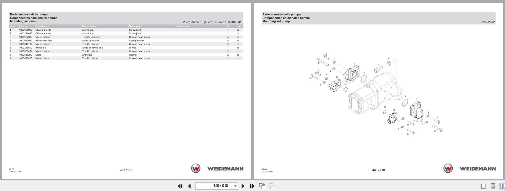 Weidemann Wheel Loader 4080LP Stage V RL60 Spare Parts Catalog 07.2025 IT ES EN (2)