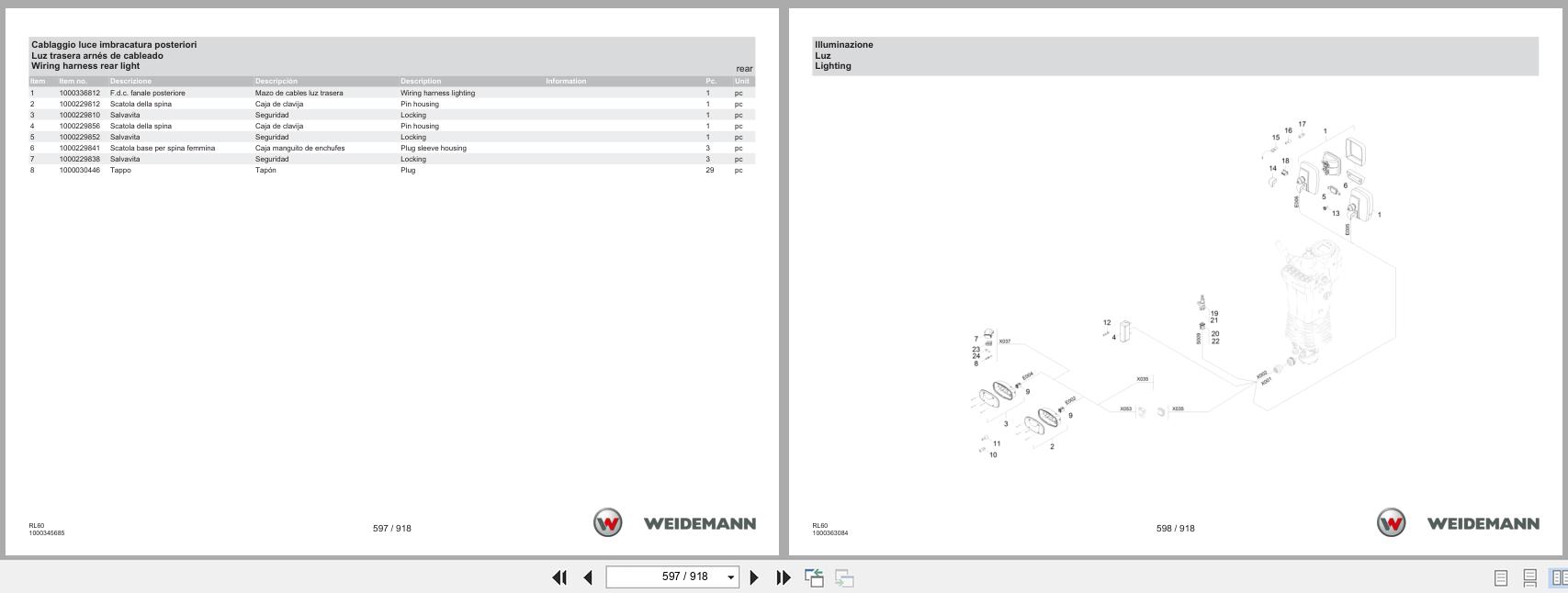 Weidemann Wheel Loader 4080LP Stage V RL60 Spare Parts Catalog 07.2025 IT ES EN (3)