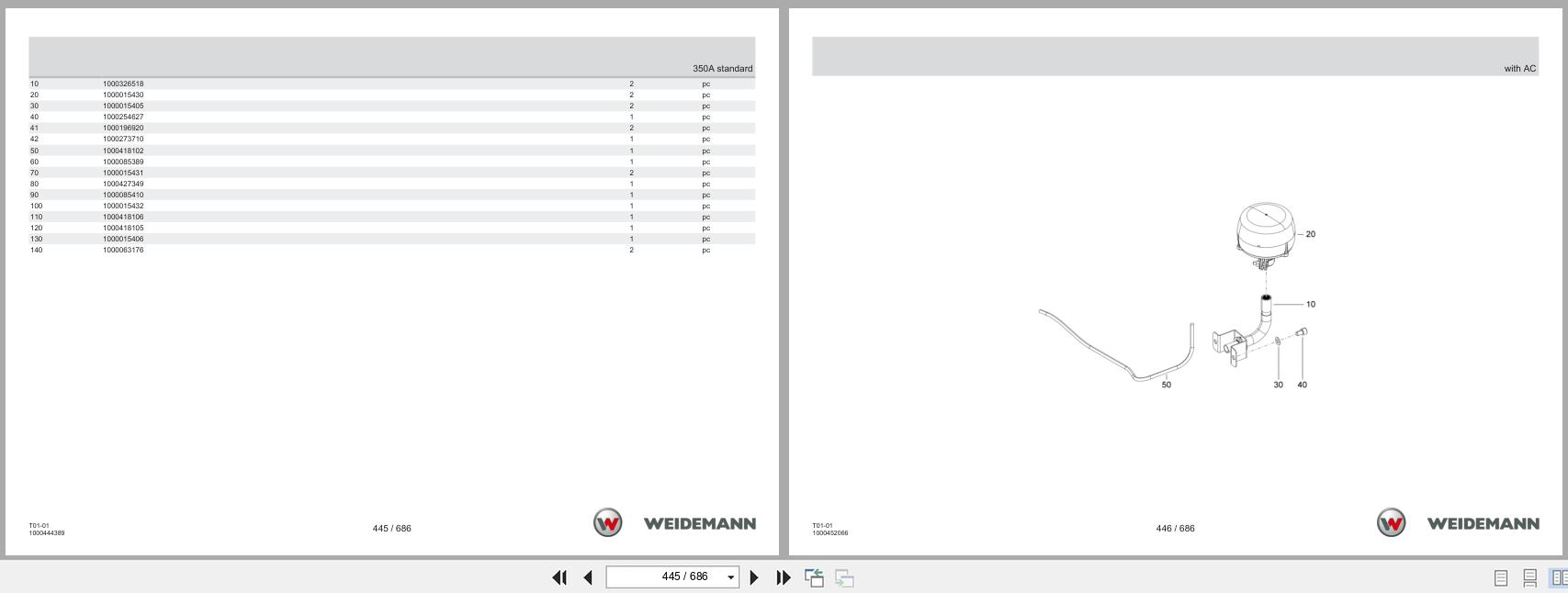 Weidemann Wheel Loader 412 CA T01 01 Spare Parts Catalog 10.2024 (3)