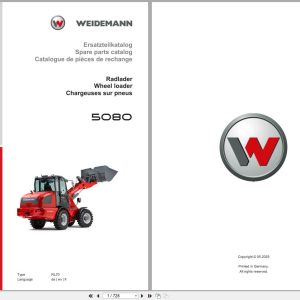 Weidemann Wheel Loader 5080 RL70 Spare Parts Catalog 05.2025 DE EN FR (1)