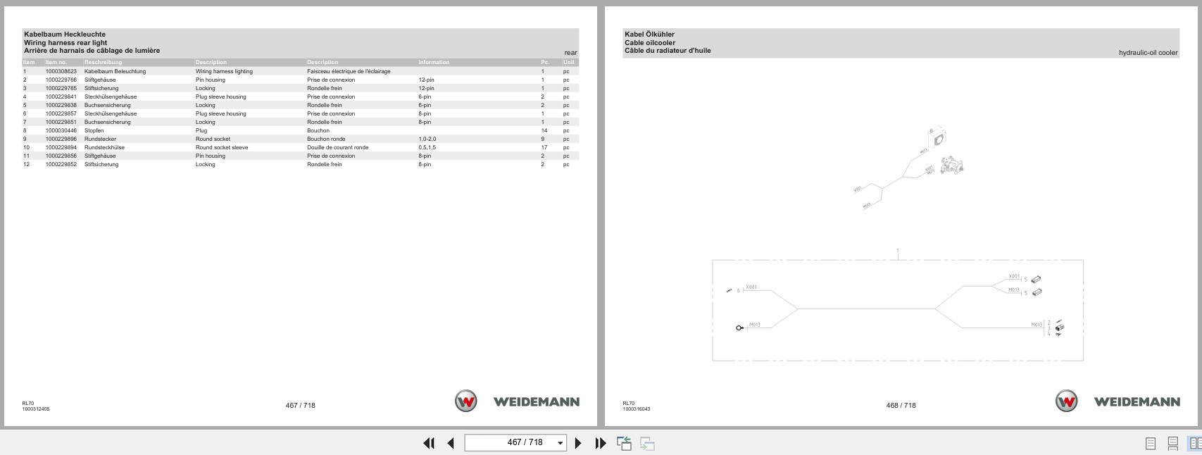 Weidemann Wheel Loader 5080 RL70 Spare Parts Catalog 1000308781 03.2023 DE EN FR (3)