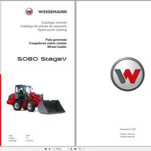 Weidemann Wheel Loader 5080 Stage V RL70 Spare Parts Catalog 07.2025 IT ES EN (1)