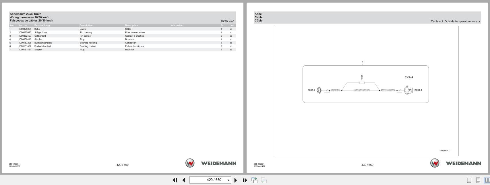 Weidemann Wheel Loader 9080L 355 R9004 Spare Parts Catalog 12.2021 DE EN FR (3)
