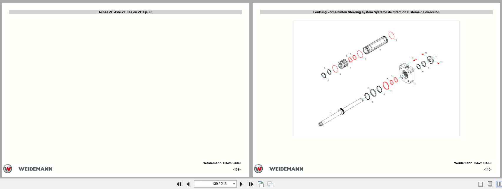 Weidemann Wheel Loader T 5625CX80 Spare Parts List 5056562505 EN DE FR ES (3)