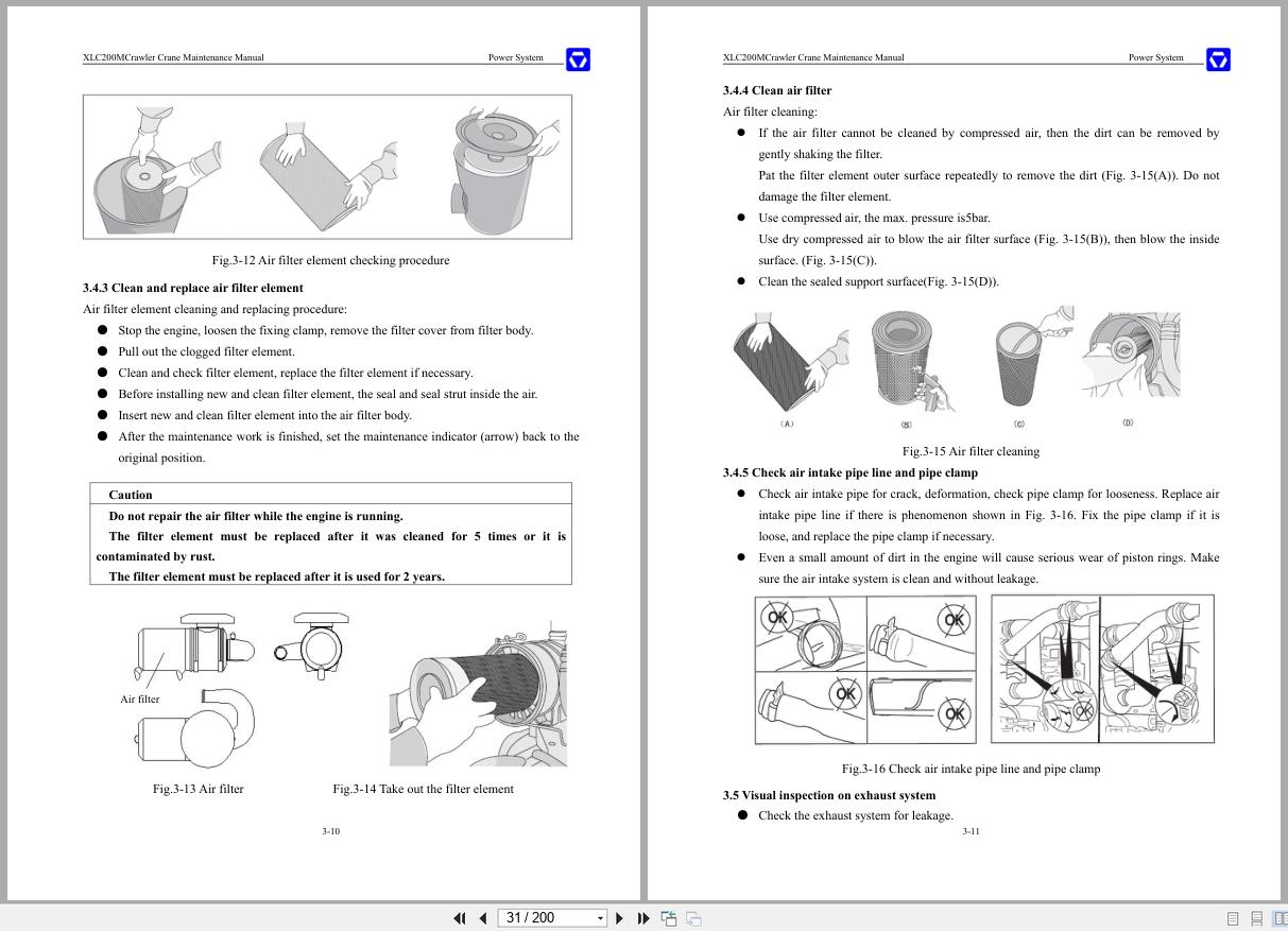 XCMG Crawler Crane XLC200M Maintenance Manual 2023 EN (2)