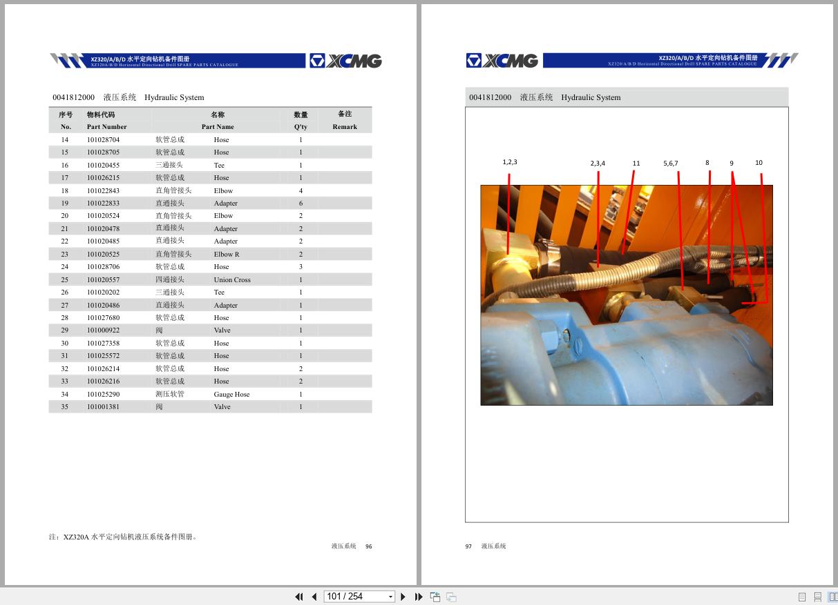 XCMG Drilling Rig XZ320ABD Parts Manual 2012 EN ZH (2)
