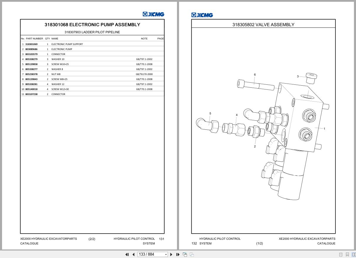XCMG Hydraulic Excavator XE2000 Parts Catalogue 2021 EN (2)