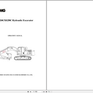 XCMG Hydraulic Excavator XE210C XE250C Operators Manual 2014 EN (1)