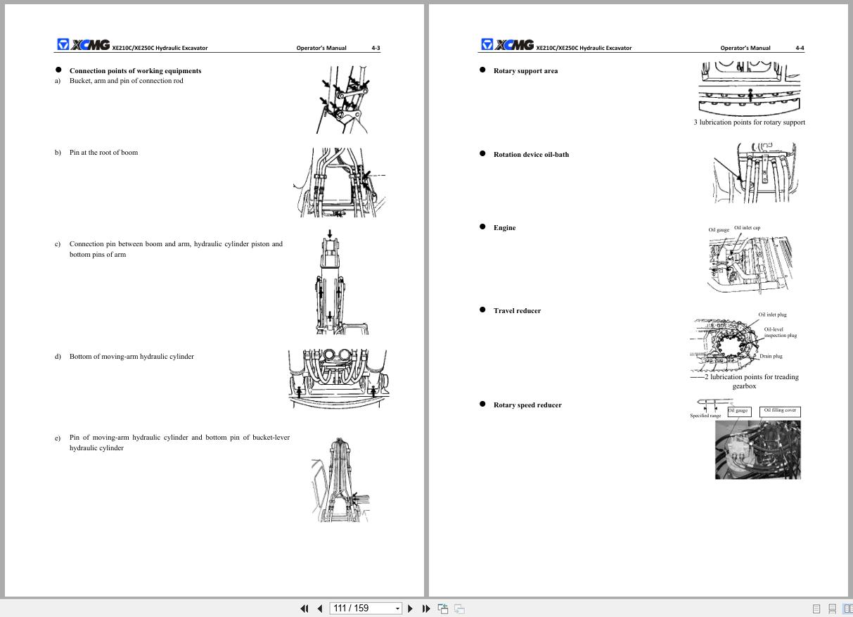XCMG Hydraulic Excavator XE210C XE250C Operators Manual 2014 EN (2)