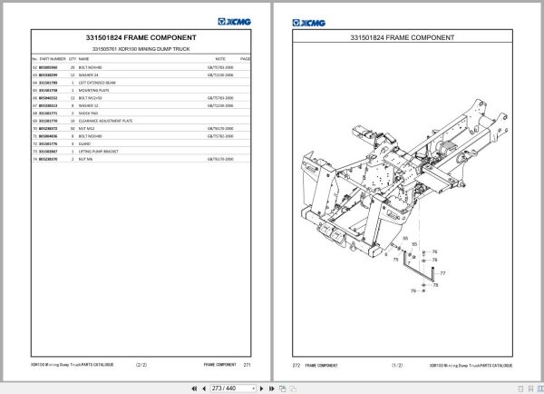 XCMG Mining Dump Truck XDR100 Parts Catalogue 2022 EN (2)