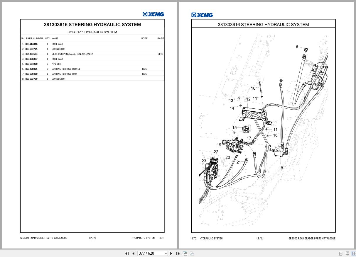 XCMG Road Grader GR3005 Parts Catalogue EN (2)