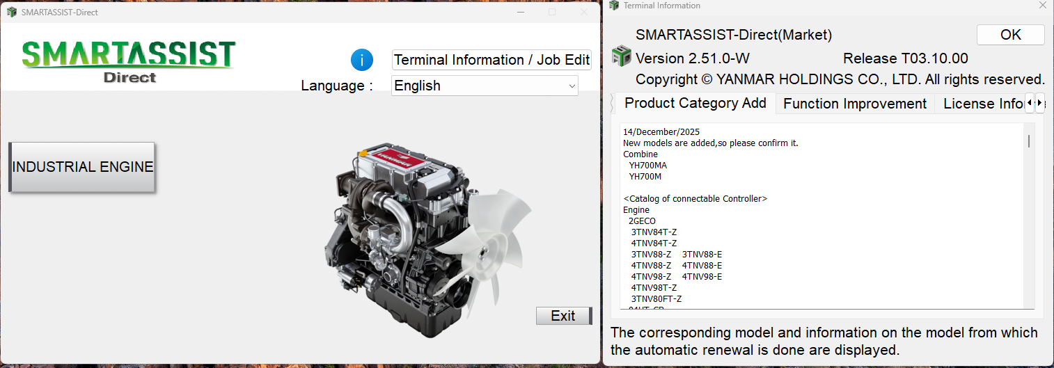 YANMAR SMART ASSIST ENGINE V2.51 12.2025 Remote Installation 2