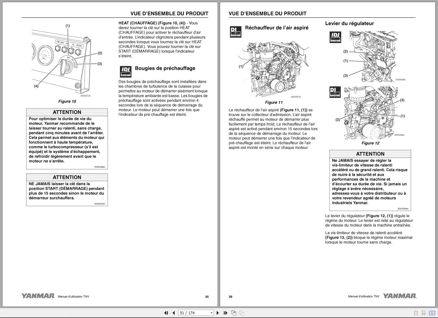 Yanmar Engine 2TNV70 To 4TNV106T Operations Instructions Manual 0ATNV F00100 2006 FR (2)