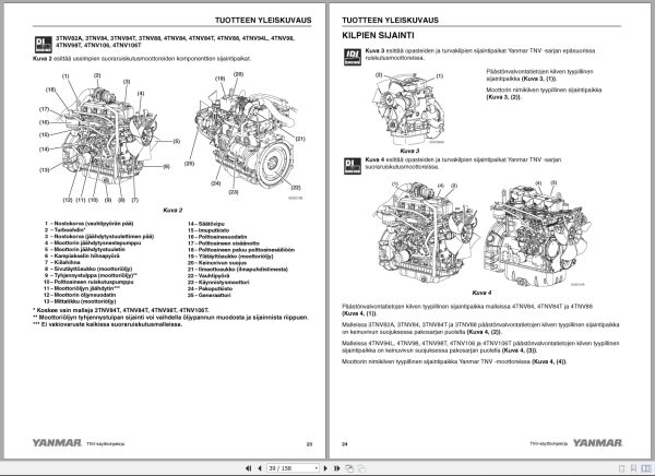 Yanmar Engine 2Tnv70 To 4Tnv106T Operations Instructions Manual 0Atnv H00100 2005 Fi (2)