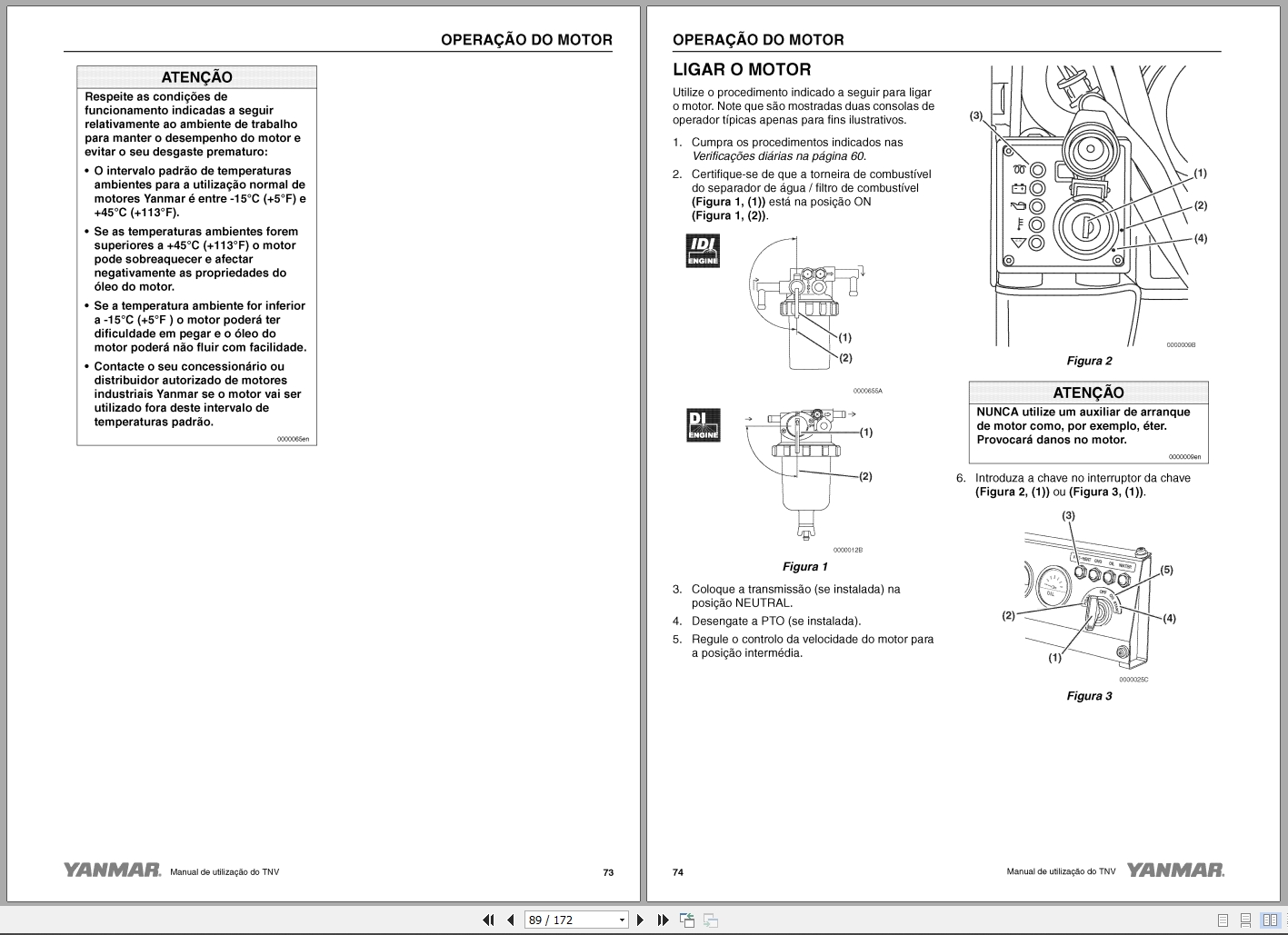 Yanmar Engine 2TNV70 To 4TNV106T Operations Instructions Manual 0ATNV P00100 2005 PT (3)