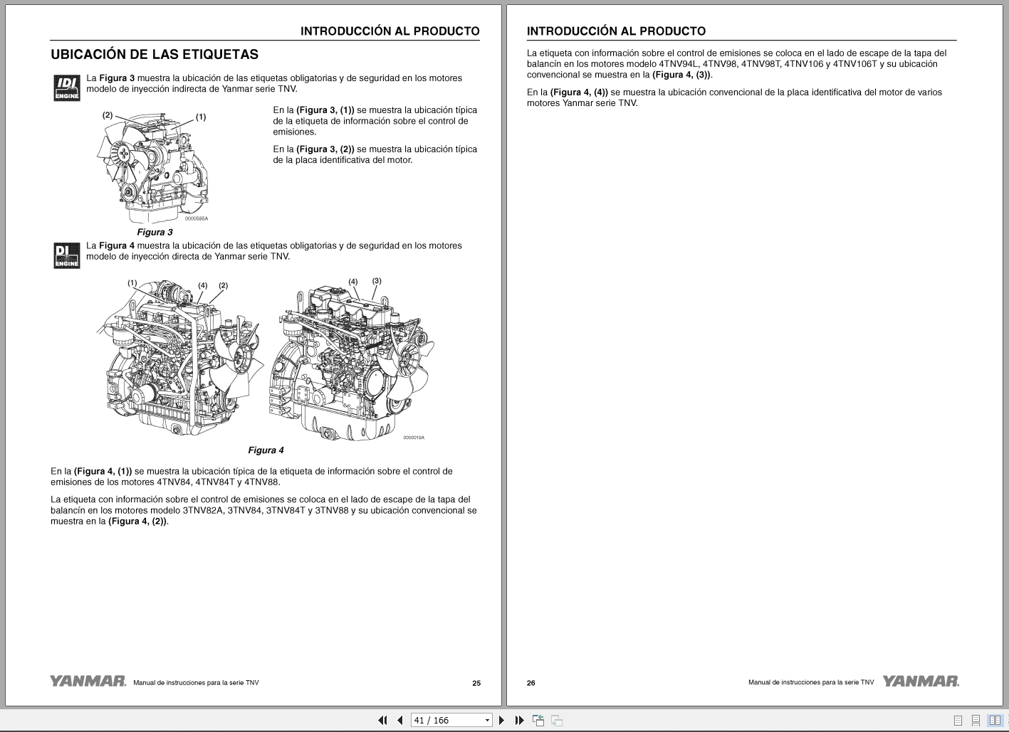 Yanmar Engine 2TNV70 To 4TNV106T Operations Instructions Manual 0ATNV S00100 2005 ES (2)