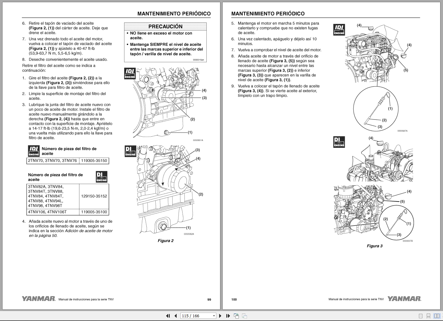 Yanmar Engine 2TNV70 To 4TNV106T Operations Instructions Manual 0ATNV S00100 2005 ES (3)