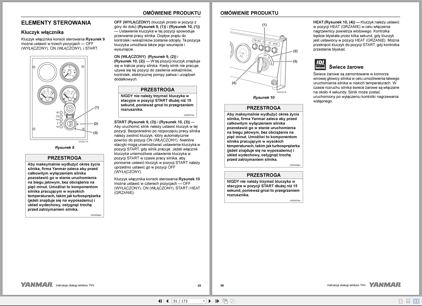 Yanmar Engine 2TNV70 To 4TNV106T Operations Instructions Manual 0ATNV Y00100 2005 PL (2)