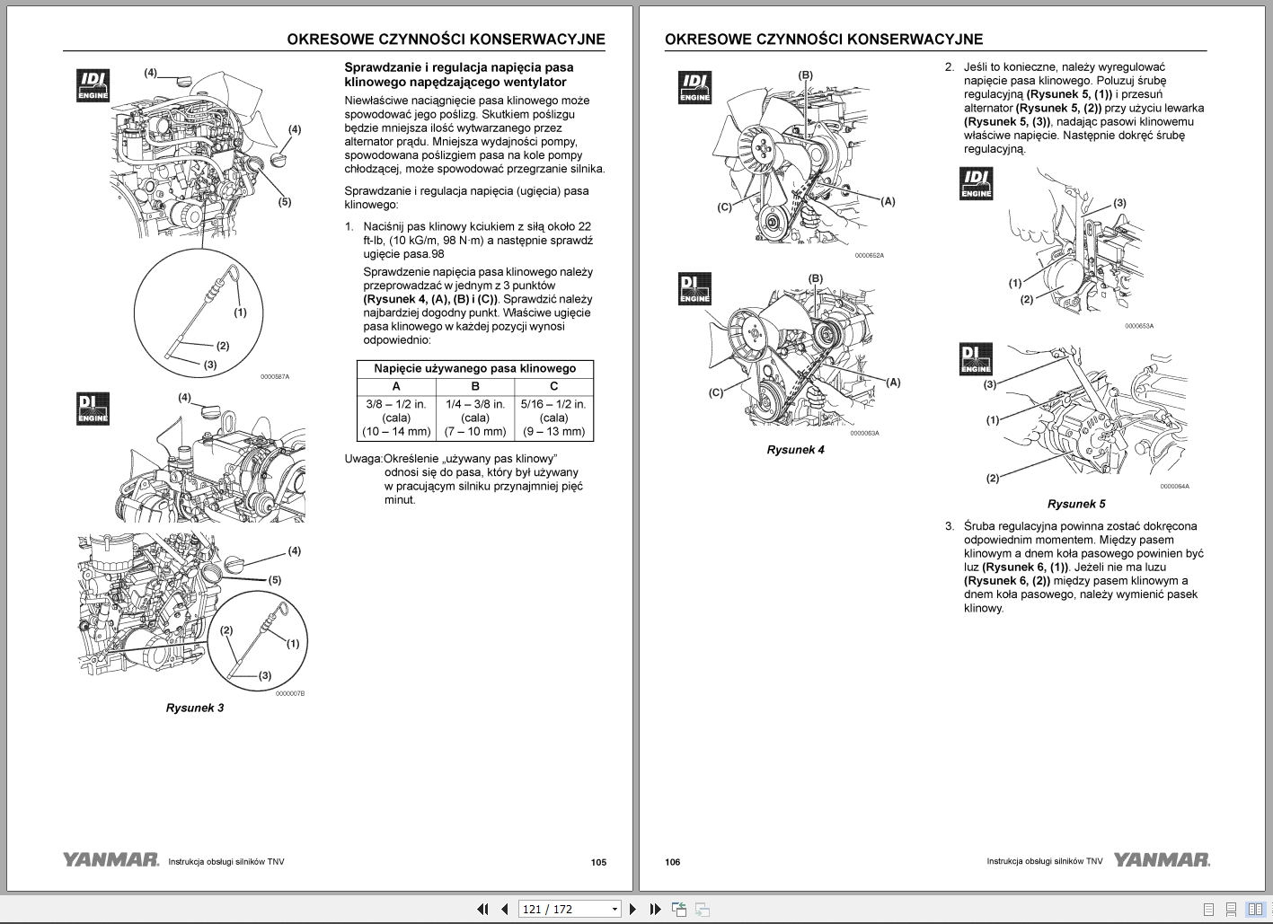Yanmar Engine 2TNV70 To 4TNV106T Operations Instructions Manual 0ATNV Y00100 2005 PL (3)