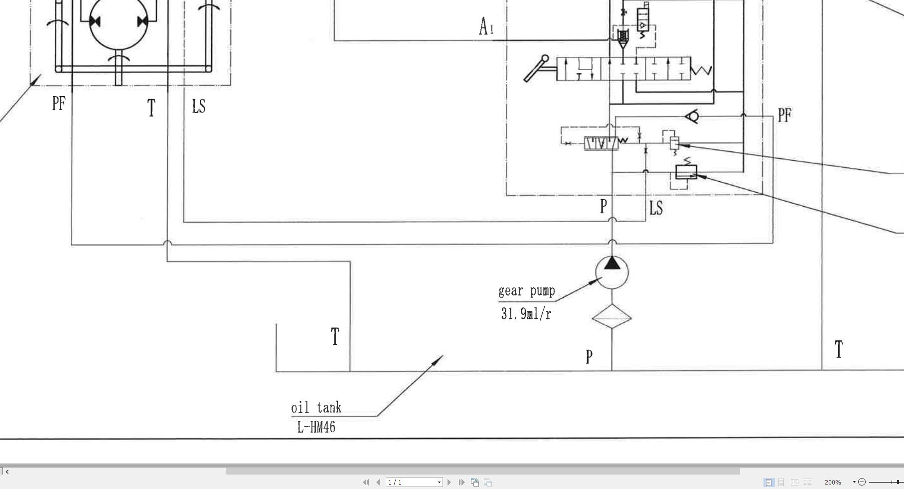 Baoli Forklift KBD 25 35 Hydraulic Diagram 2
