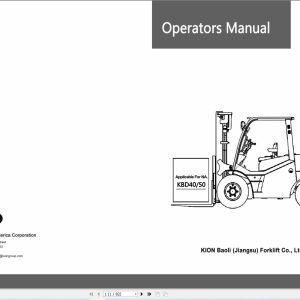 Baoli Forklift KBD40 KBD50 Operation Manual 1