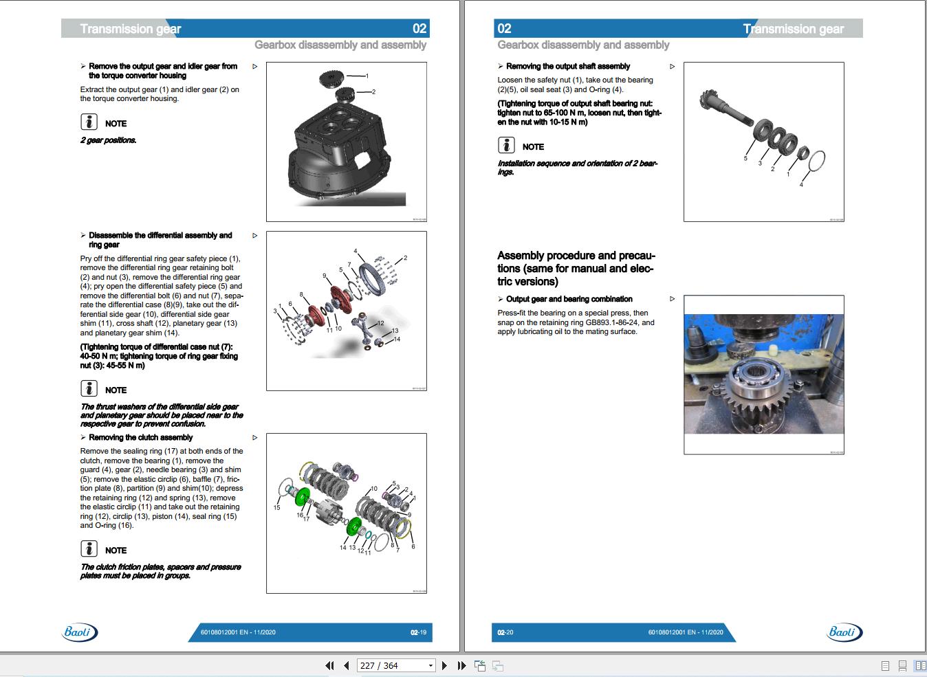Baoli Forklift KBG25 KBG35 Workshop Manual 60108012001 2